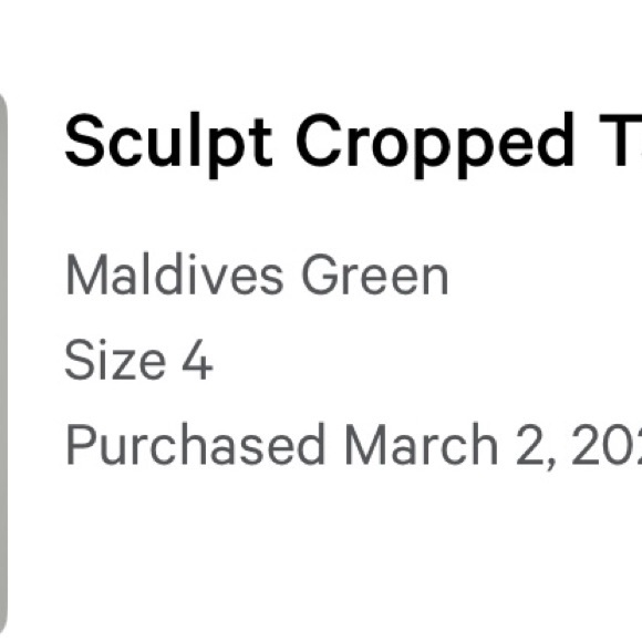 Lululemon Sculpt Cropped Tank - Picture 3 of 7